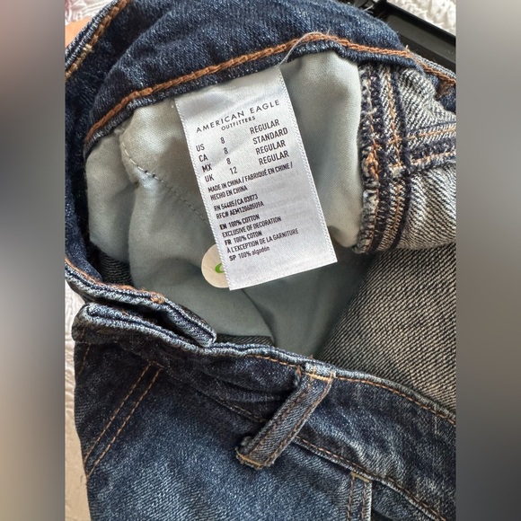 Skirt American Eagle Womens Denim Mini Skirt Long High Rise Size 8, new - Picture 4 of 4